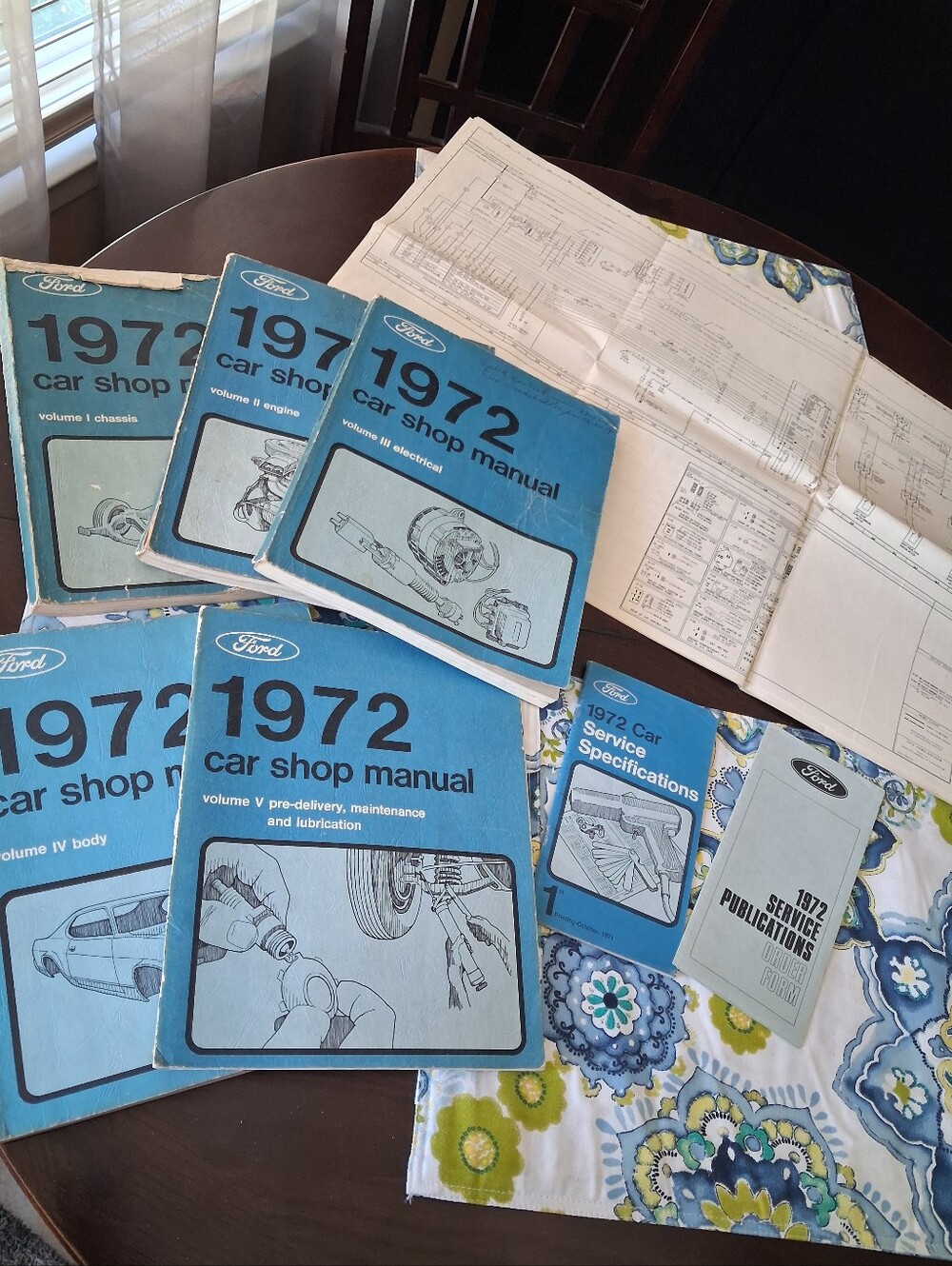 FORD 1972 Shop Manual Books-Lot Of 5